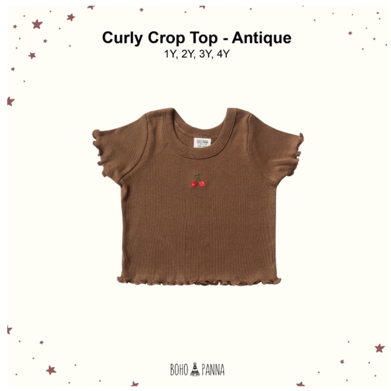 BOHOPANNA CURLY CROP TOP 1 - 4 Tahun (Kaos Anak) CBKS Part 2 SO