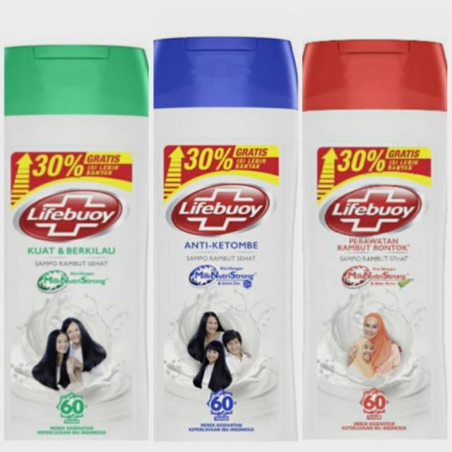 Lifebuoy Shampo Anti /STRONG & Shiny/Anti HairFall/Anti Dandruff 91mL