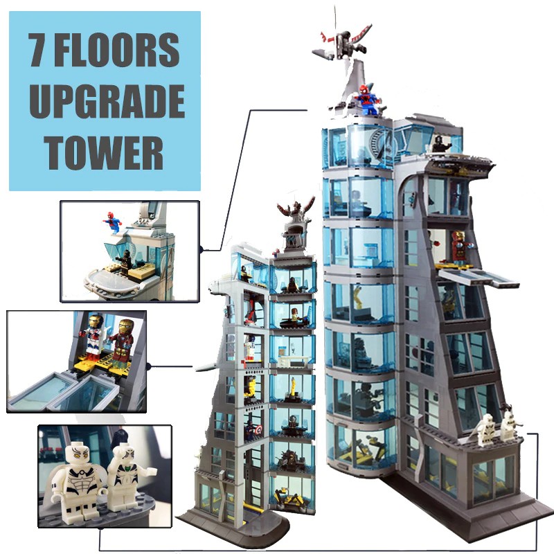 Mainan Lego Anak New SuperHeroes legoings Avengers  SuperHeroes ironman marvel Avenger Tower gift