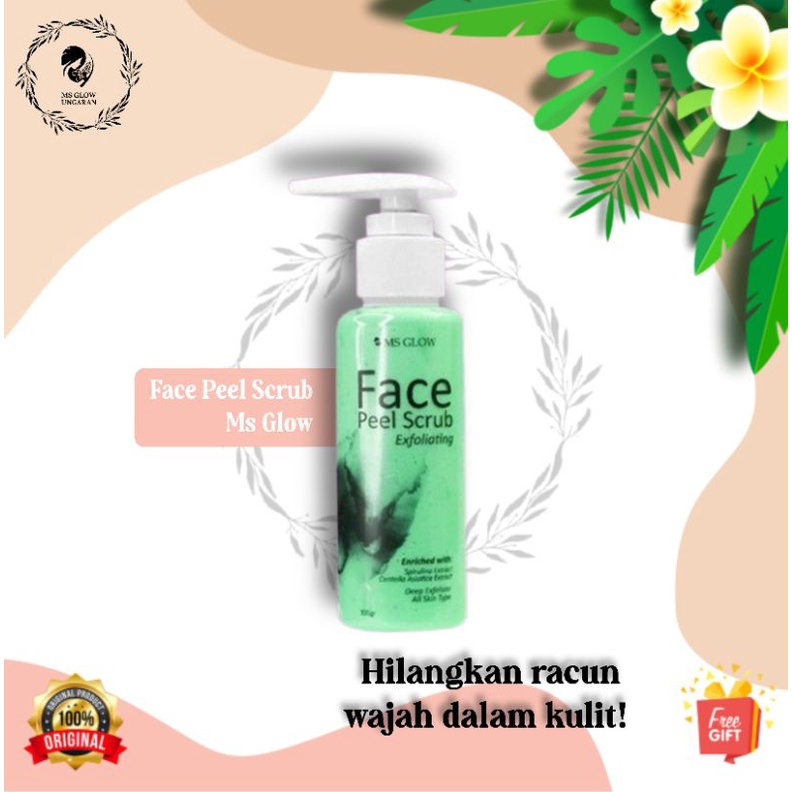 Face Peel Scrub Ms Glow Pengangkat & Penghilang Komedo Wajah Original