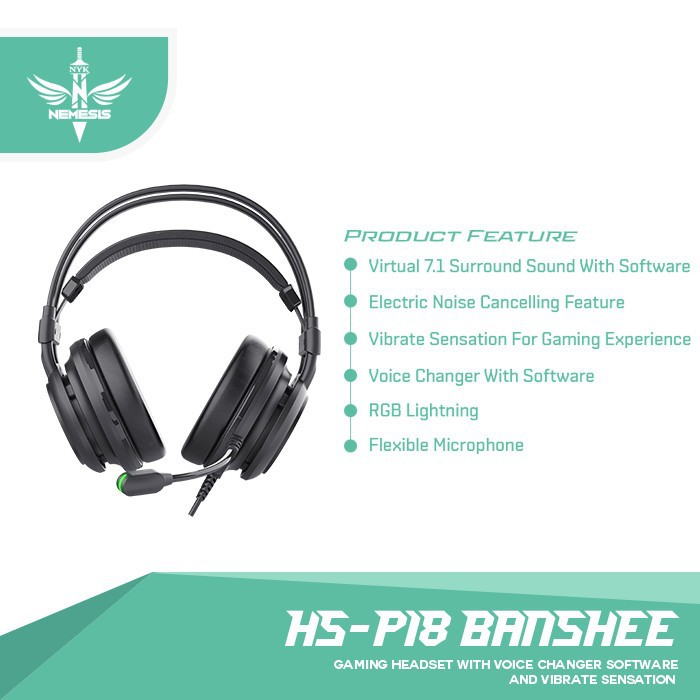 NYK BANSHEE HS-P18 7.1 Surround RGB - Gaming Headset