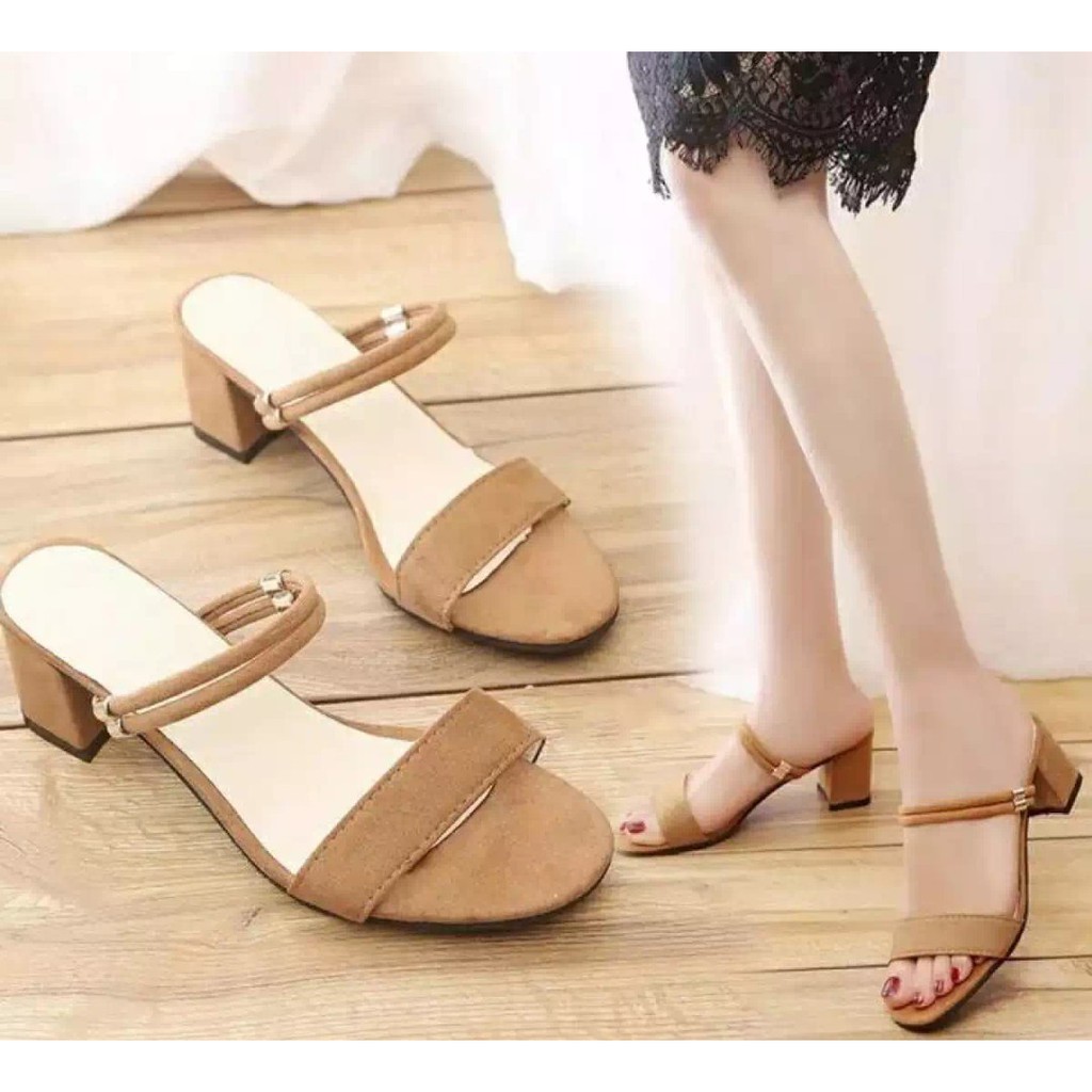 Evelin Sandal Heels Wanita