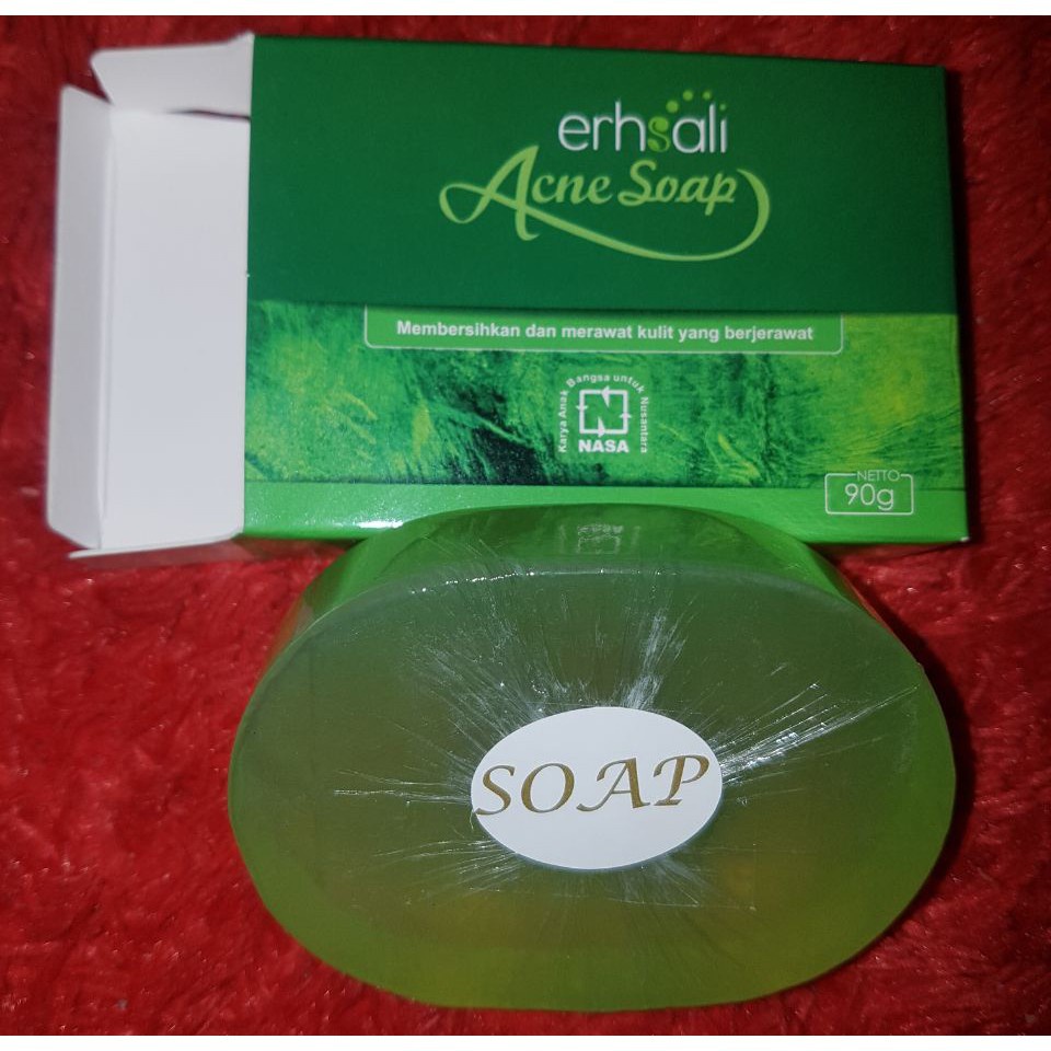 PROMO Sabun Wajah Anti Jerawat Pria Wanita / Anti Acne Soap Sabun Transparan / Sabun Pembersih Jerawat / Sabun Anti Jerawat / Erhsali Anti Acne Soap Nasa / Ershali Anti Acne Soap / Erhasali Anti Acne / Erhsali Anti Acne Soap Sabun Transparan Anti Jerawat