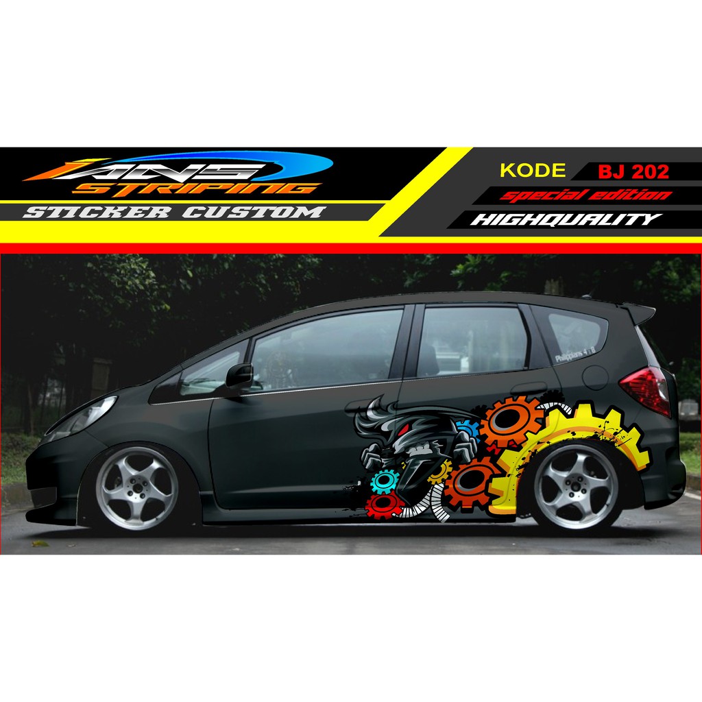 DECAL STIKER MOBIL HONDA JAZZ, BRIO, AVANZA, AGYA, MOBILIO, SIGRA