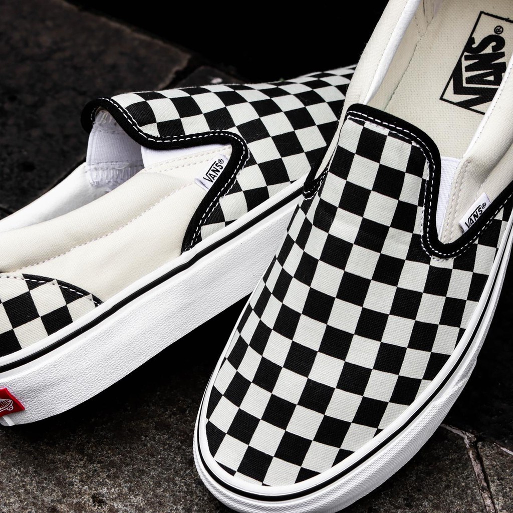 [BNIB] SNEAKERS VANS CLASSIC SLIP ON CHCKERBOARD BW ORIGINAL SEPATU-6