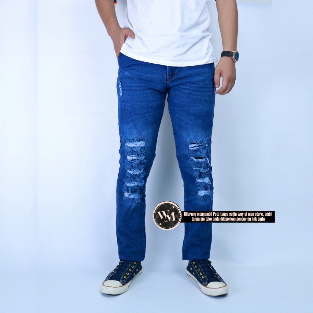 Celana Jeans sobek Skinny Premium