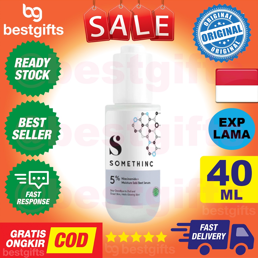 SOMETHINC 5% 5 % NIACINAMIDE MOISTURE SABI BEET MAX BRIGHTENING SERUM WAJAH MUKA GLOWING SKIN 40 ML