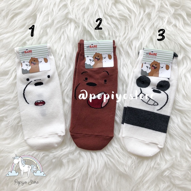 Kaos Kaki We Bare Bears Kaos Kaki Beruang Kaos Kaki Panda Kaos Kaki Import Korea