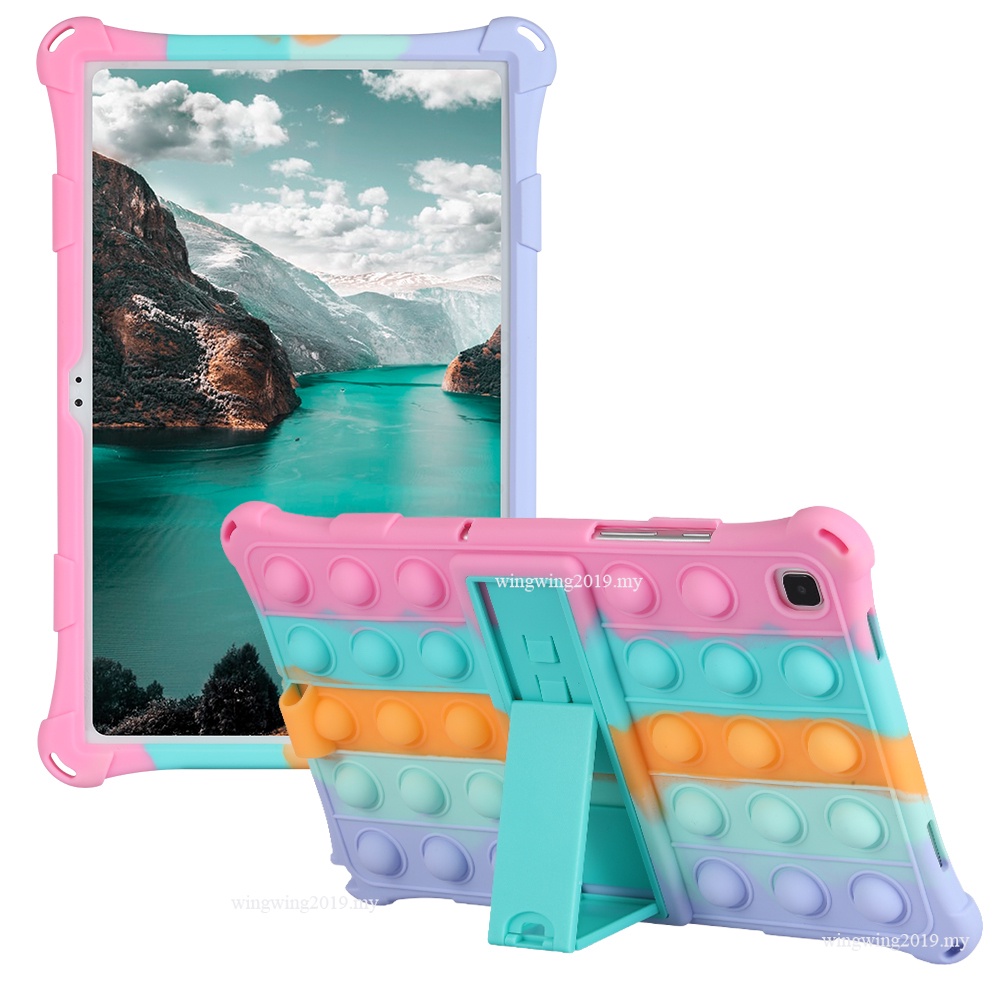 Casing Silikon Samsung Tab A7 10.4 &quot;T500 / T505 / T507 2020 Motif Push It Bubble