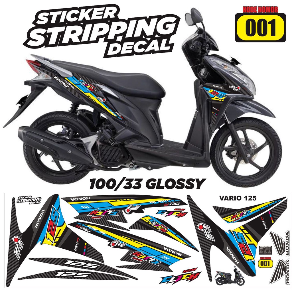 Jual Sticker decal striping honda vario pgm-fi 125 2010 variasi glossy
