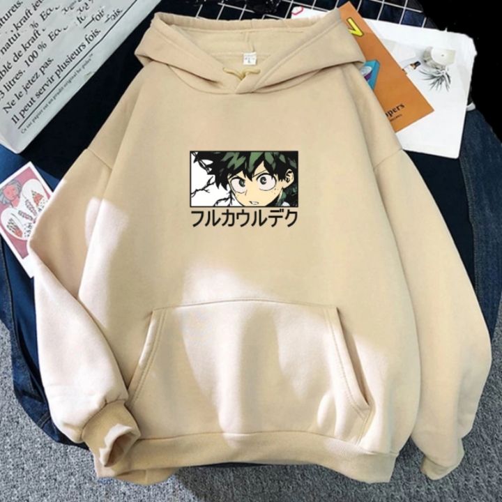 Hoodie Jumper Dewasa Anime Boku No Hero Deku 001 Face Komik