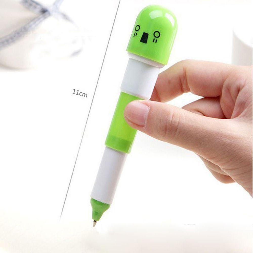 Agustin 2pcs Pulpen Ballpoint Capsul Teleskopik Vitamin Kualitas Tinggi Untuk Perlengkapan Kantor Sekolah Gaya Korea Lucu