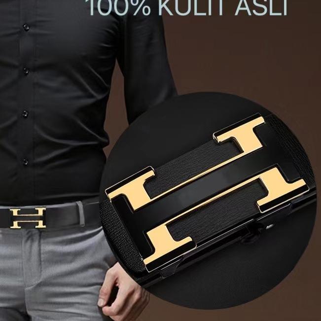 ℮ Ikat Pinggang Kulit Asli Ikat Pinggang Pria Sabuk PriaTali Pinggang Pria Belt Pria ➬