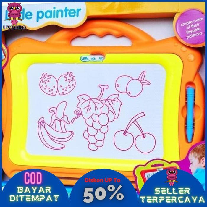 

COD mainan anak papan tulis magnet drawing magnetic board little painter TERLARIS