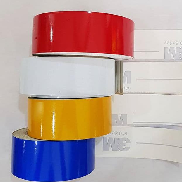 

TERMURAH !!! 3M Reflective 610 Series 48 mm/2 Inch Roll Tape Scotchlite Sticker - Putih I Emblem