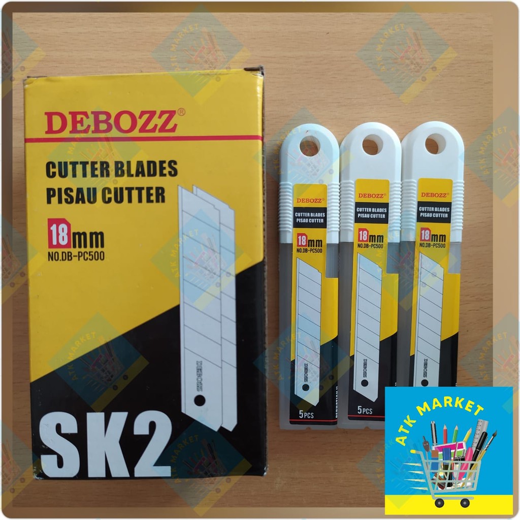 

Isi cutter Besar / Refill Cutter Besar Universal DEBOZZ 18mm isi 5pcs