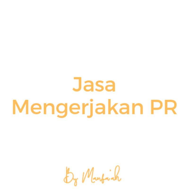 

Jasa Mengerjakan PR