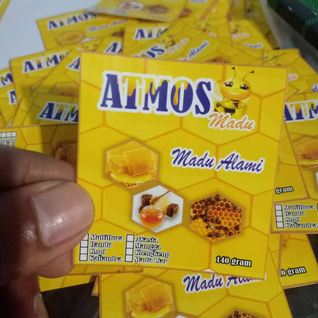 CETAK STIKER KEMASAN PERSEGI PRINT STICKER LABEL KOTAK PRODUK MAKANAN MINUMAN OLSHOP CROMO CHROMO-2