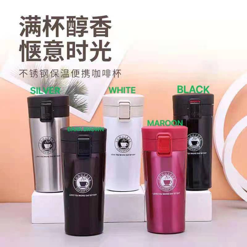 (400GR) SHENAR  TRAVEL MUG  / MUG COFFEE / TERMOS KOPI  TAHAN AIR PANAS &amp; ES VACUUM COFFEE CUP STAINLESS STEEL 380 ML