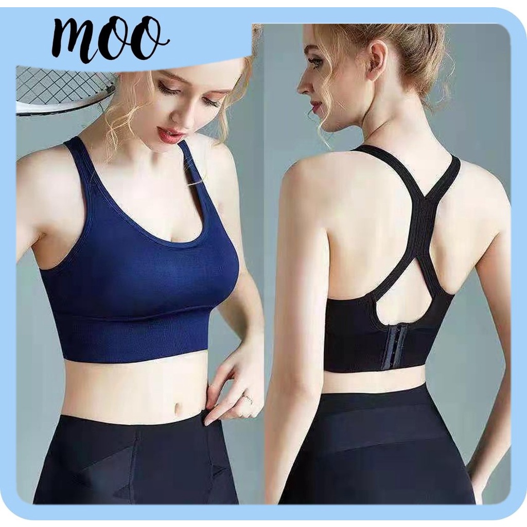 MOO RB485 BH SPORT BRA GYM BRA OLAHRAGA PUSH UP WANITA TANPA KAWAT ELASTIS SEXY IMPORT