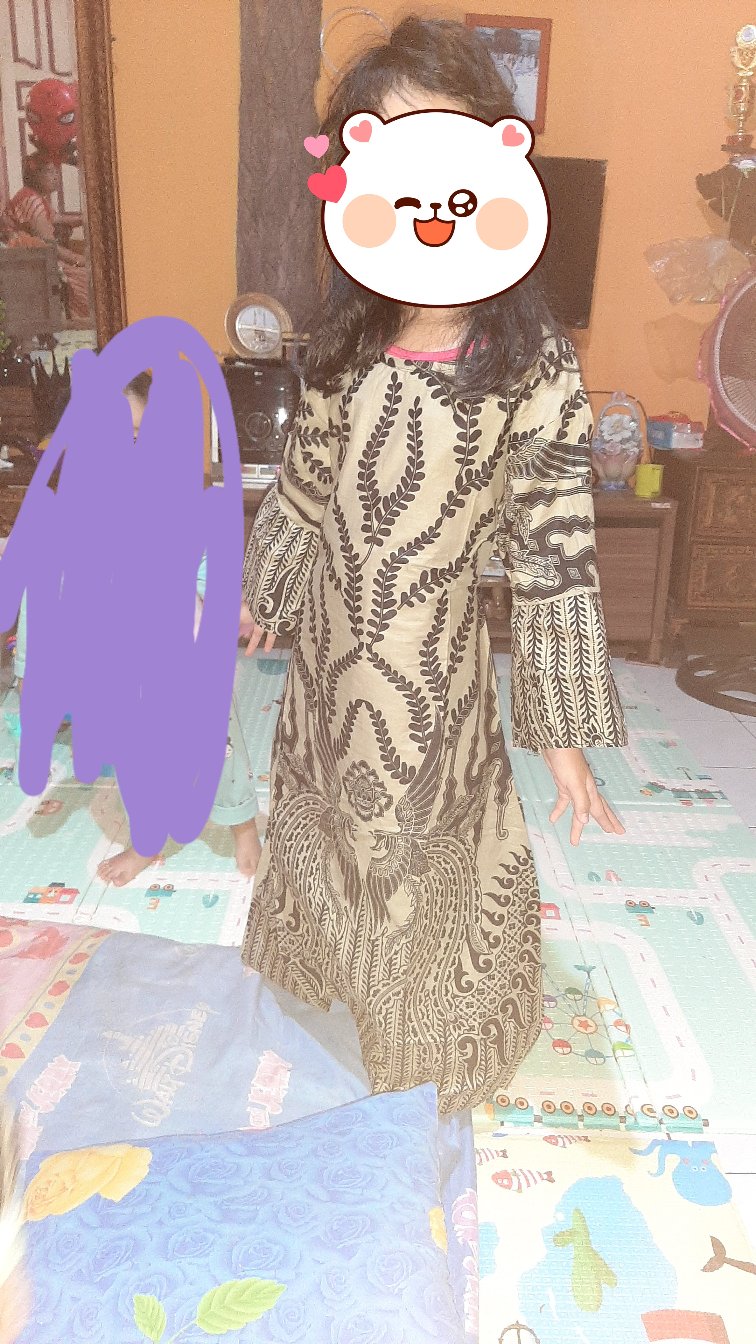 Maura Coupel Batik Couple Keluarga Sania Ruffle Ori Ndoro Jowi Dnt Motif Manuk Tarung