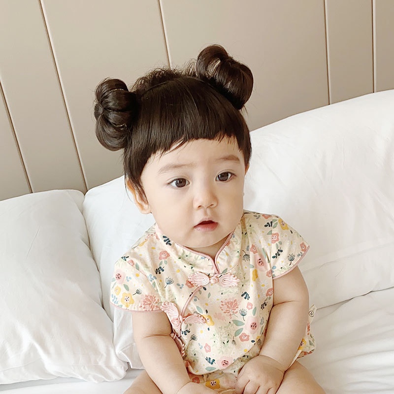 jepit rambut palsu anak lucu/wig anak bayi perempuan/rambut palsu bayi