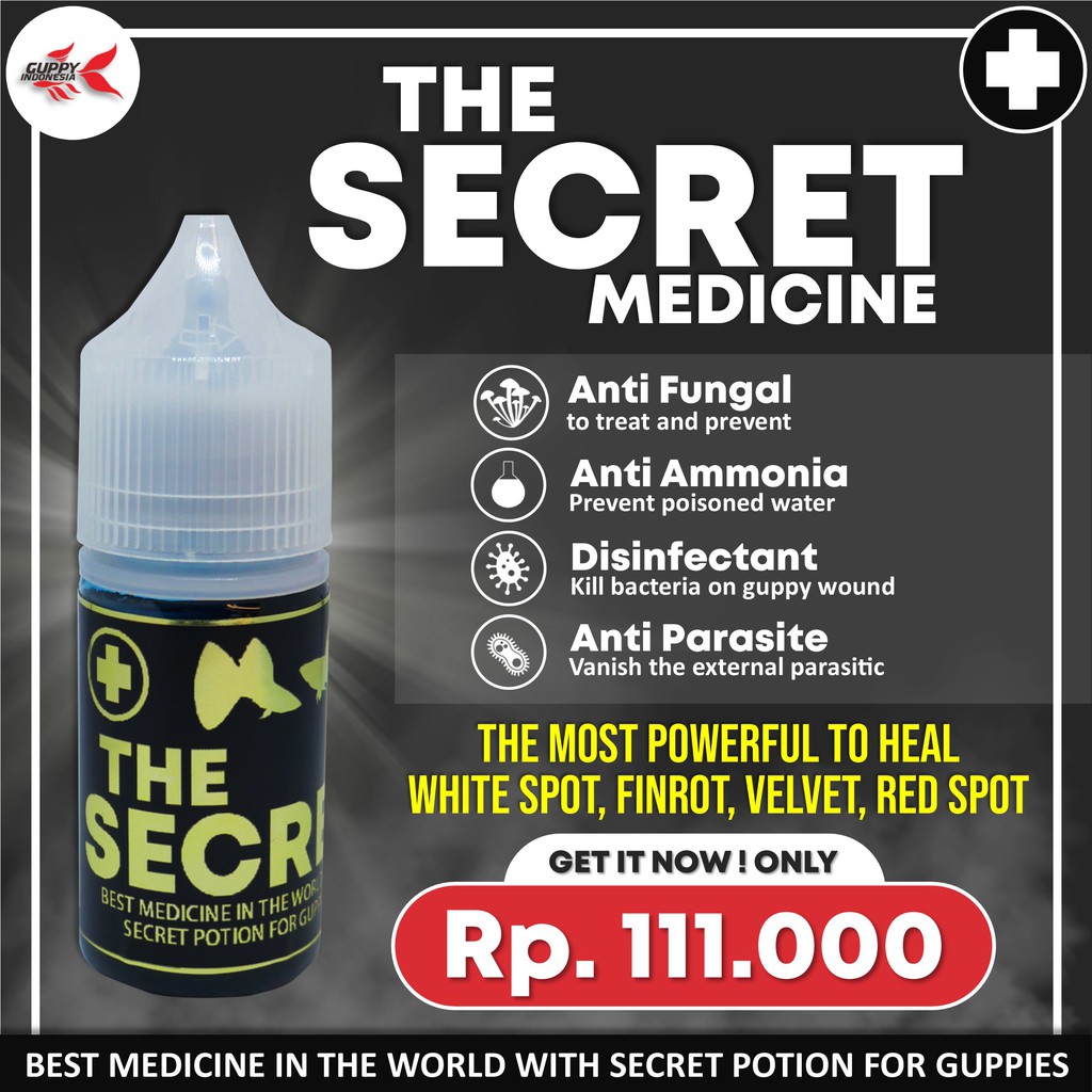 Jual Obat Ikan Guppy The Secret Methylene Blue Obat Jamur Ikan 100 Original Indonesia Shopee Indonesia