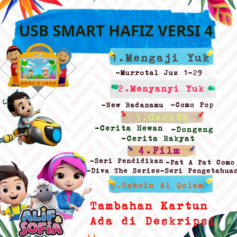 MINI USB SMART HAFIZ 16GB 32GB VERSI 1 2 3 4 5 6 FLASHDISK SMARTHAFIZ RESSA