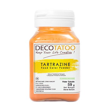 

Pewarna Makanan Yellow Tartrazine Decotatoo powder WATER Soluble 59 gr (PEWARNA MAKANAN)