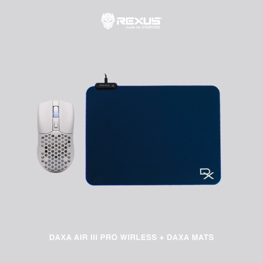 PROMO BUNDLING Rexus Mouse Wireless Daxa Air III + Mousepad Daxa Mats