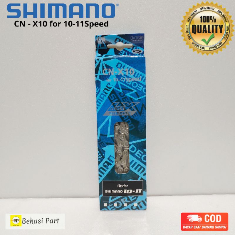 SP80D Rantai Sepeda SHIMANO CN-X10 For 10 - 11 Speed / 116 Links - RANTAI SEPEDA SHIMANO 10-11 SPEED