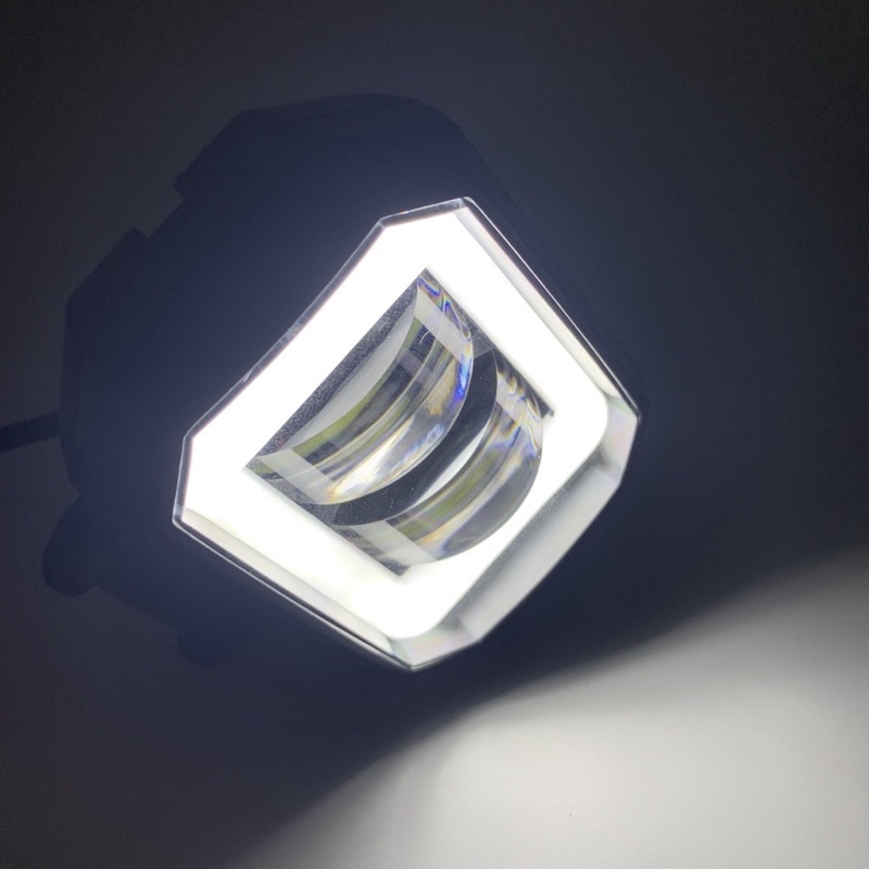 COD Lampu Tembak Sorot LED  CWL 2 Mata Lensa 4D CREE Angel Eye Kotak Square