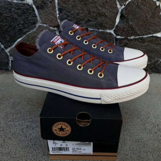 converse low tan grey