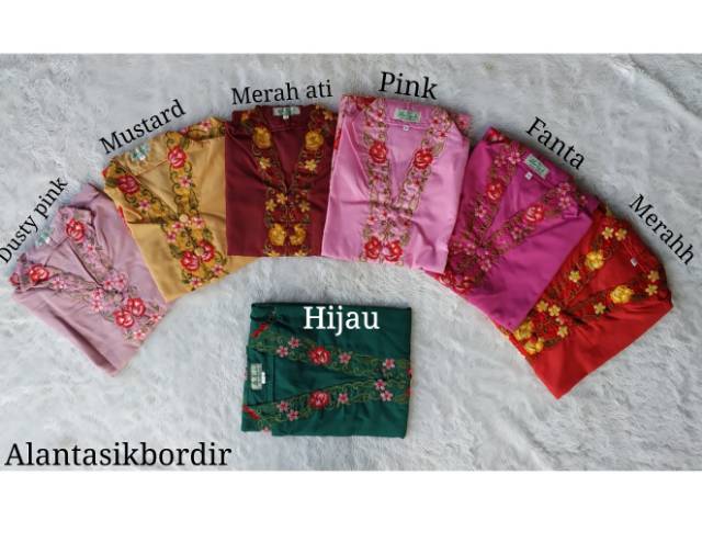 Alantasik - Atasan kebaya bordir WARNA alantasik modern wisuda kantor kerja SULAM kebaya encim wrana R24 R27