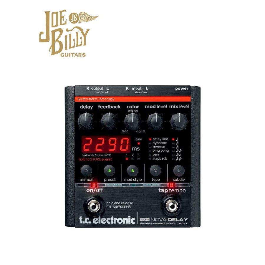 TC Electronic ND1 Nova Delay Guitar Effects Pedal EU Plug