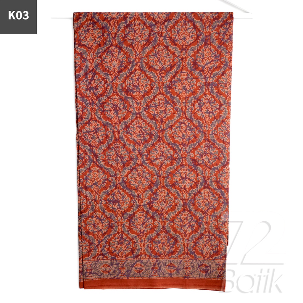 KAIN BATIK PREMIUM Bahan Katun Motif Kawung Ceplok Warna Merah Bata 722282 Cap 72 Jarik Jarit Samping Kebat Panjang Batik Katun Modern Premium Bahan Seragam Batik Pernikahan Kantor Keluarga Murah Kamen Jadi Batik Bali Lembaran