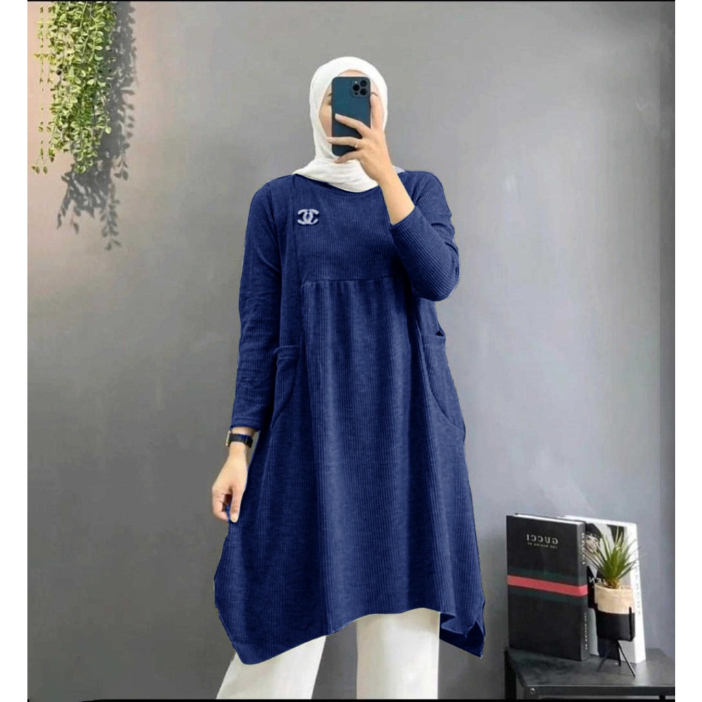 O2 Fashion / Madly tunik / tunik knit premium bahan halus dan adem