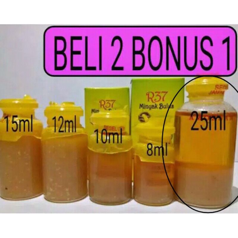 Paket 51 botol minyak bulus R37 kemasan 25ml