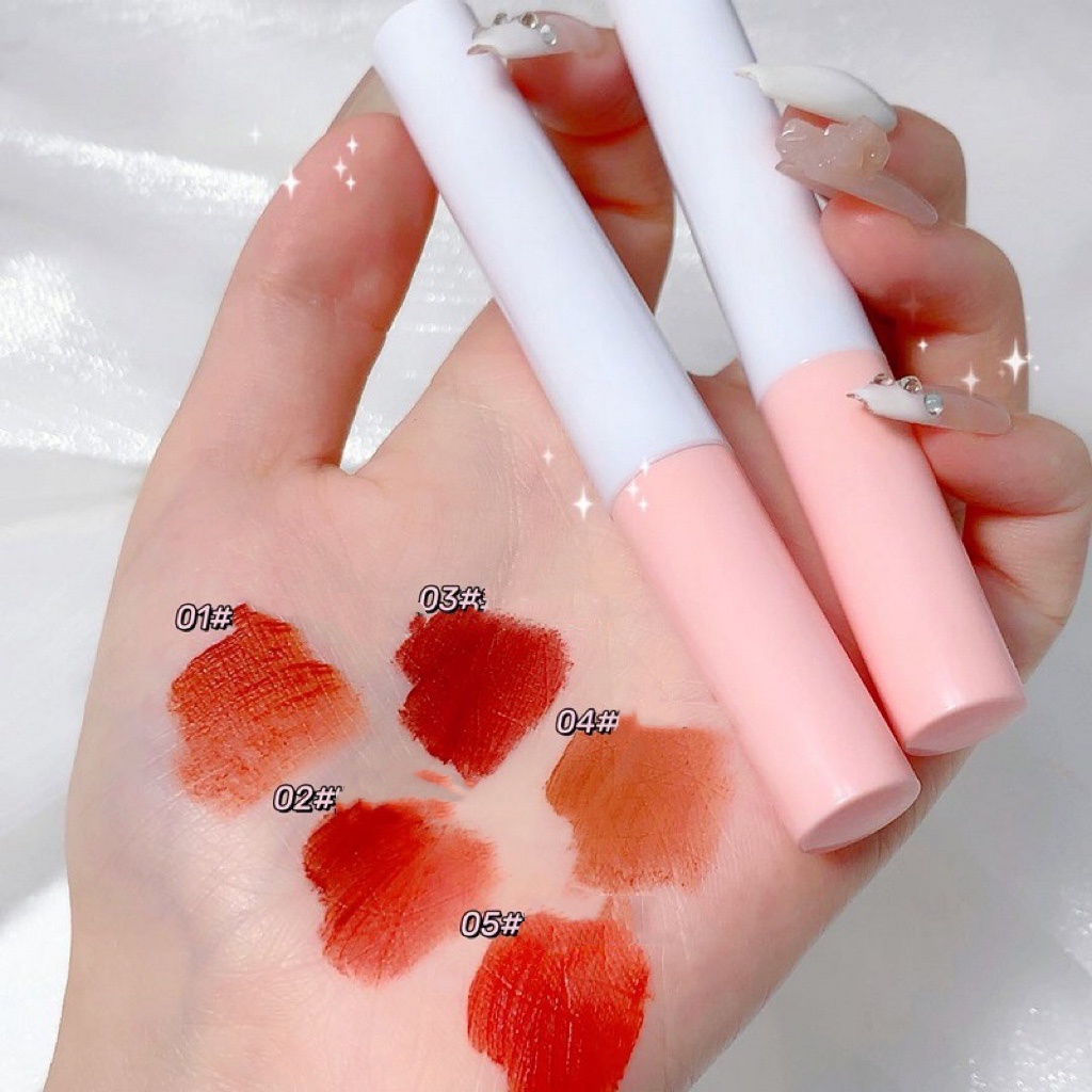 NYXKISS Lipstik Lipcream Matte Lembut Tahan Lama 5 warna Merah