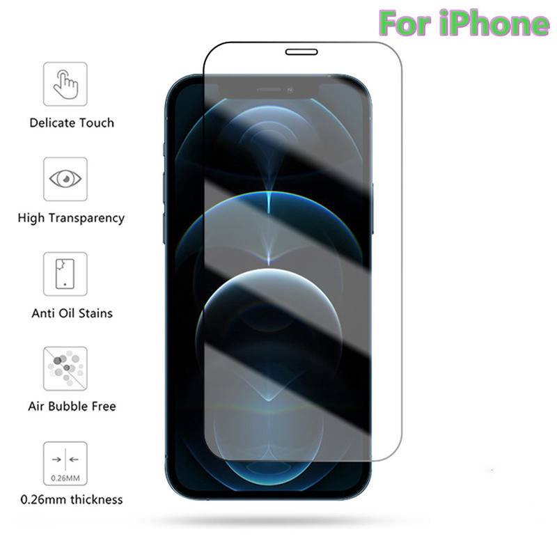 Glass Screen Protectors Tempered Glass for IPhone 11 12 Pro Max Mini 6 6s 7 8 Plus X XS Max XR SE 2020