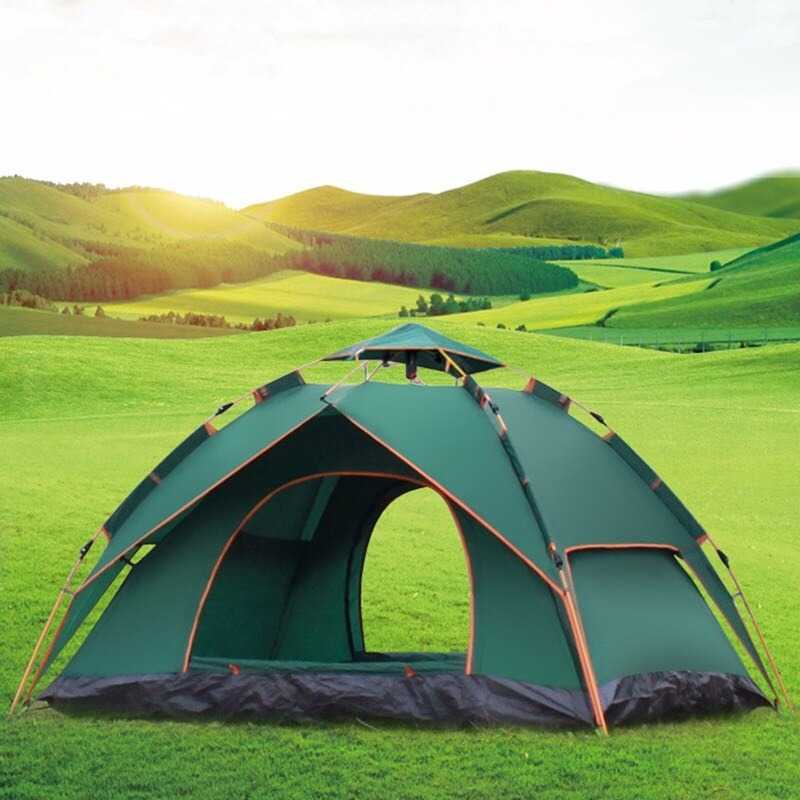 Tenda Camping Outdoor Buka Otomatis Open Kapasitas 2 4 Orang Tenda Camping Keluarga Kap 2 3 4 Orang