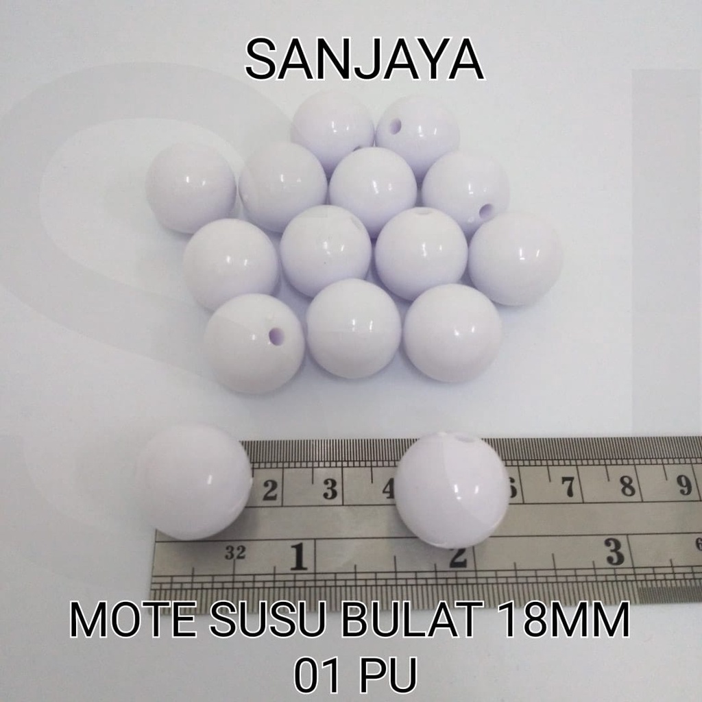 MOTE SUSU / MANIK SUSU / MANIK SUSU PASTEL / MOTE BULAT / MANIK BULAT / MANIK SUSU BULAT / MOTE SUSU BULAT 18MM