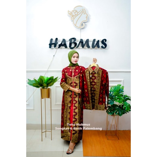 COUPLE BATIK KONDANGAN GAMIS SONGKET PALEMBANG