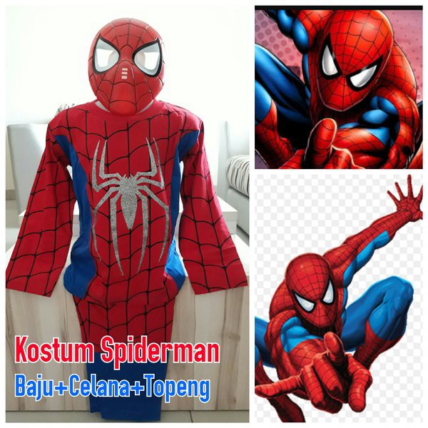 Kostum Anak Kostum Topeng Kostum Spiderman Merah
