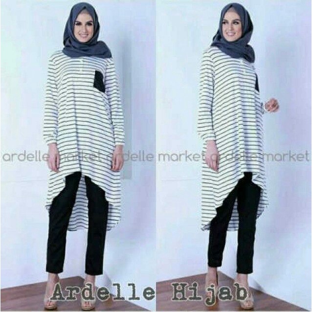 Dress Isilemariku - Ardelle White Striped