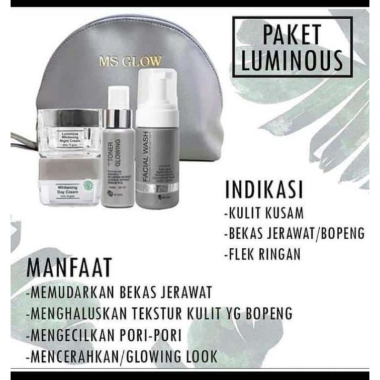 MS GLOW Paket Luminous TANPA CREAM SIANG