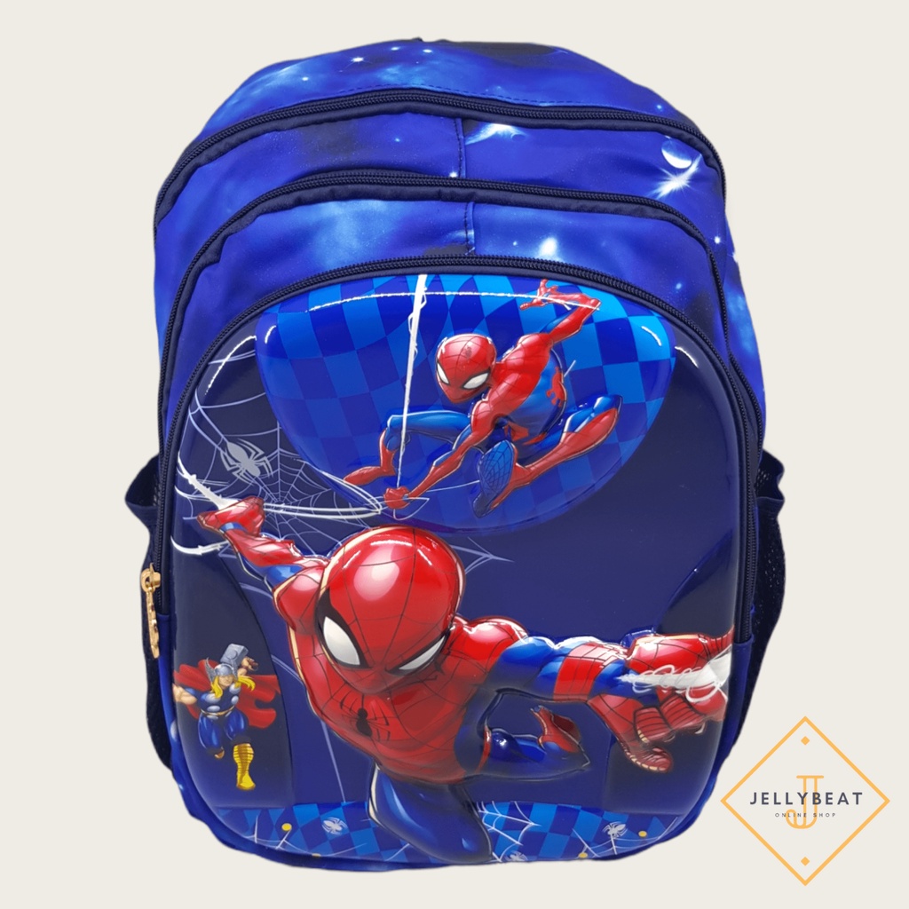 TAS RANSEL 3D ANAK SD 14 INCH KARAKTER SPIDERMAN