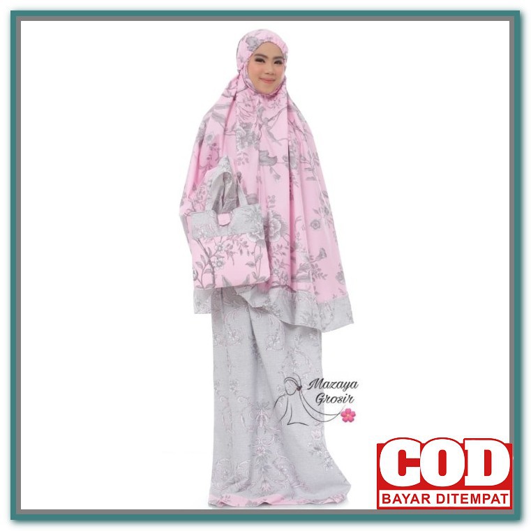 Mukena Dewasa Terbaru 2021 Motif Bunga Janda Bolong Remaja Kekini WS451 Mukena Katun Jepang Shabby C
