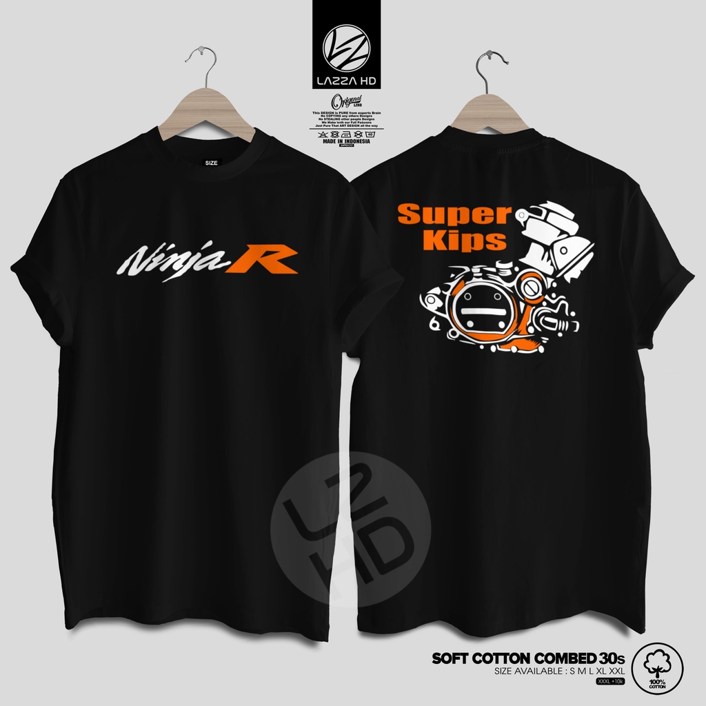 Kaos / Baju / Tshirt Kawasaki Ninja R Super Kips Mesin Murah Keren