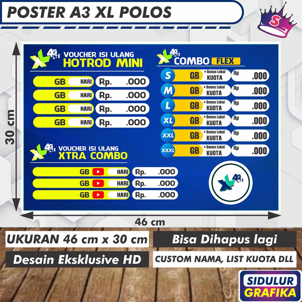 

Poster A3 Kosongan Xl - Bisa Dihapus BA Design